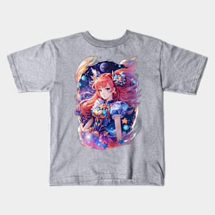 Orion's Majesty: Regal AI Anime Character Artistry Kids T-Shirt